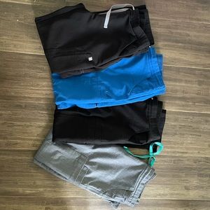 4 pairs of Figs Yola scrub pants